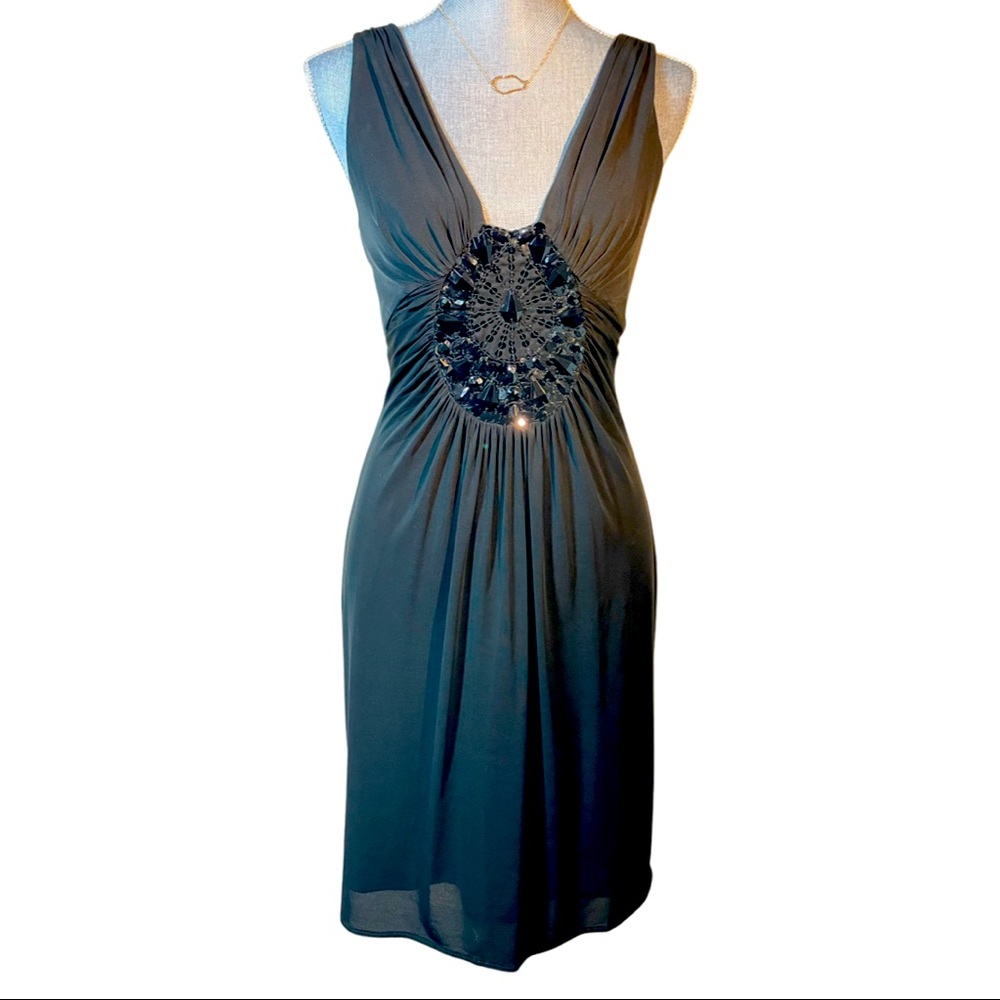 BCBG black jeweled dress. Size small.